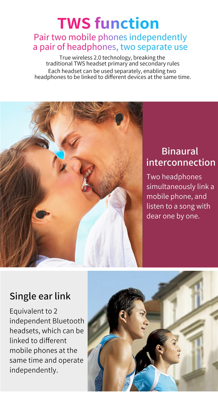 Factory hot sale digital wireless headphone hifi portronics best quality - ANKUX.COM