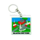 Custom Square City Model 3D Pvc Rubber key Chain Pvc Keychain ,Silicone KeyChain
