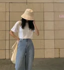 new style loose and casual wide-leg trousers straight leg jeans for women