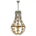 China Modern Vintage Wrought Iron Coffee Shop Crystal Flower LED Crystal Chandelier