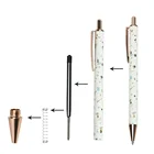 Novelty Metal Promotional Pens Kailong Novelty Leather Cover Ballpoint Pen Fashion Promotional Gift Metal Glitter Pen