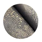 High-end Animal Bronze Snake Skin Transfer Printed Suede Fabric for Jackets/Handbags