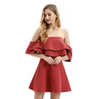 2019 Elegant fashion clothing women formal red sexy evening dress short backless dress