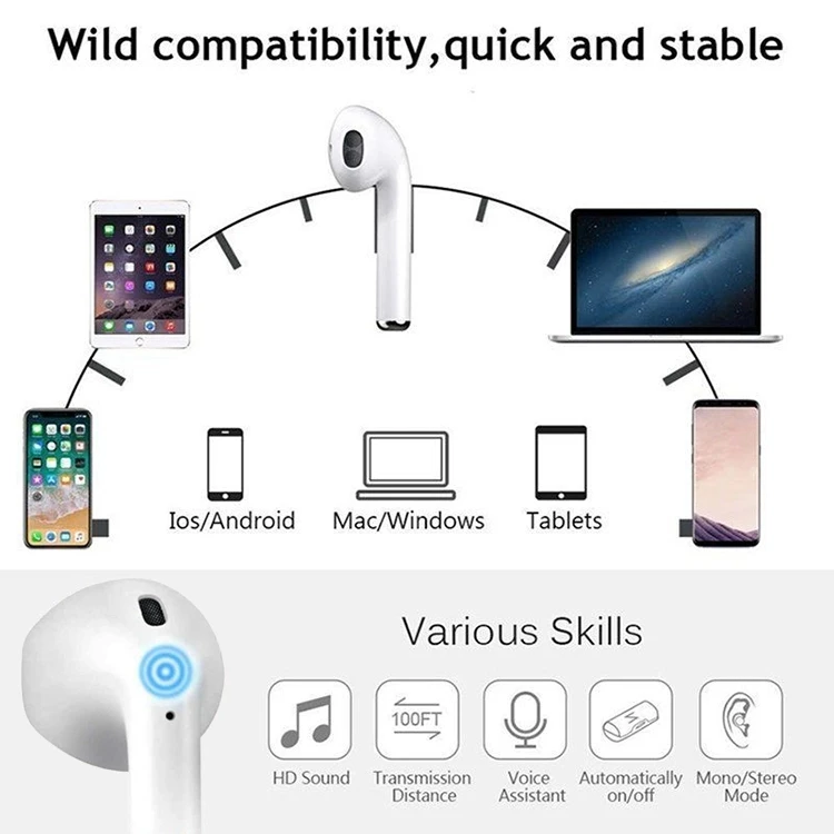 i11 TWS Wireless Charge Support Earphones Wireless Earphone Earbuds Touch Control Headset - ANKUX.COM