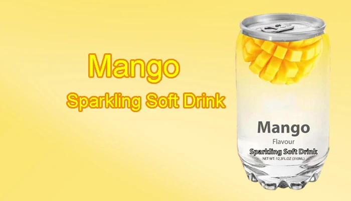 canned sparkling water 310ml mango flavor carbonated drink ready