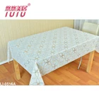 partly transfer print golden big decorative lace table covers tablecloth