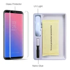 Fingerprint unlock UV liquid glue 3D hot bending 9H tempered glass screen protector for Samsung S10