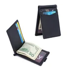 Factory Leather RFID Blocking Slim Bifold Genuine Leather Money Clip Wallet For Men
