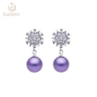 Artificial Zircon Crystal Snowflake Flower 925 Sterling Silver Ladies Jeweries And Earring