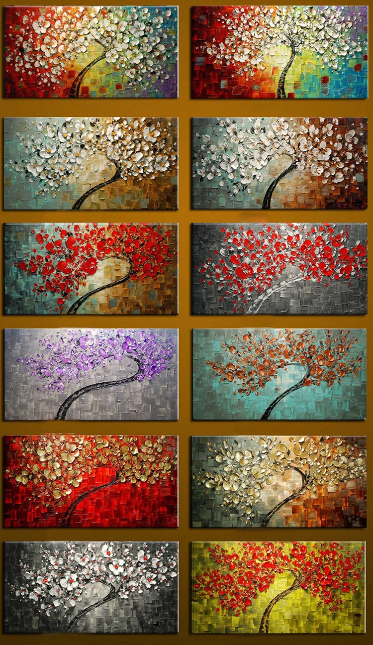 Large 100% handmade Thick Textured picture HandPainted Palette Knife Flower art handmade wall art