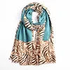 Wholesale 2020 latest european luxury brand shawl scarf blank zebra pattern print soft long printed polyester scarves shawls