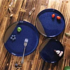 8, 10, 12 Inch Japanese Simple Design Round Color Ceramic Dinner Plates For Daily Use