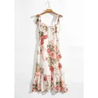 Autumn fashion hedging suspenders lace hem ruffled swing long party 2020 summer woman clothes