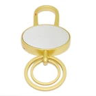 Promotional Custom Logo Metal Vihical Car Double Rings Keychain For Key