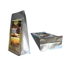Eco-friendly Resealable Smell Proof Compostable Biodegradable Flat Bottom Coffee Bags With Valve