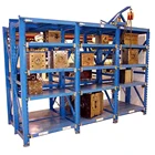 Heavy duty metal storage drawer / Steel warehouse mold rack /drawer mould racking powered shelves