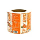 custom colorful glossy synthetic paper self adhesive printing roll labels sticker for beverage bottle