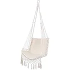 Outdoor Indoor Garden Hammock Hanging Swing Chair with Macrame Lace without stick