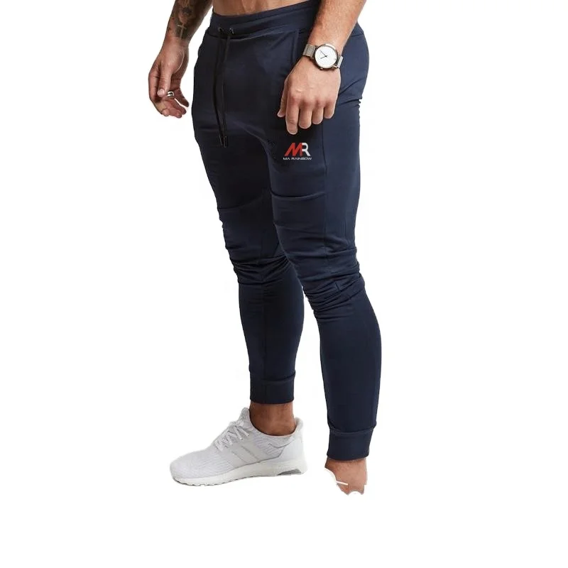 plain navy skinny tracksuit bottoms
