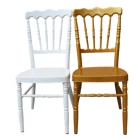 white modern comfortable dining banquet furniture metal iron napoleon chair for event and wedding