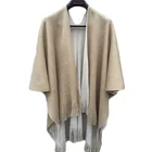 Cardigans sweater coat women's winter knitted faux cashmere poncho capes shawl