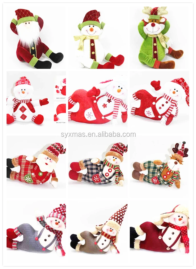 plush standing merry christmas gift toys cute funny snowman doll