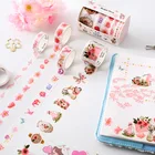 Small Gold Foil Washi Paper Tape DIY Masking Tape 6 Rolls/Set