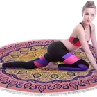 Printed Towels Microfiber Towels Large ShengChun Factory Wholesale New Summer Large Microfiber Mandala Printed 1.5m Round Beach Towels With Tassel