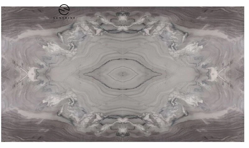 Luxury High Polished Purple Rive Marble Slab for Home Interior Decoration