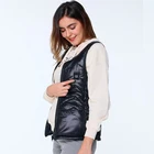 Winter Light Weight Coat Short Sleeves heating Zippers Womens Warm Heated vest
