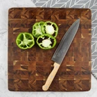 Popular Eco-Friendly Square Shape Acacia Wood Butter Cutting Board With Bottom Four Brace