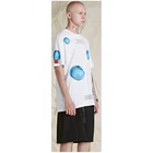 Bule water cropped mercized coop print t shirts girl customized china