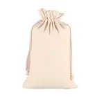 Low MOQ cotton folding bags calico drawstring bag with logo