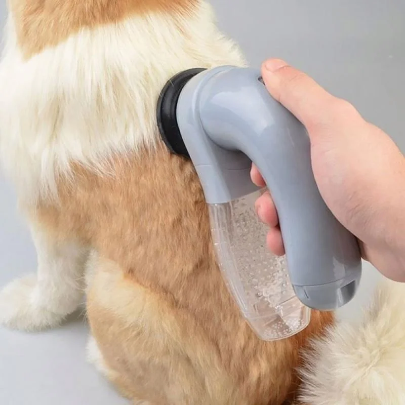 Portable Electric Pet Vacuum Cleaner & Hair Massager Plastic Wool Absorber for Cat & Dog Cleaning Supplies