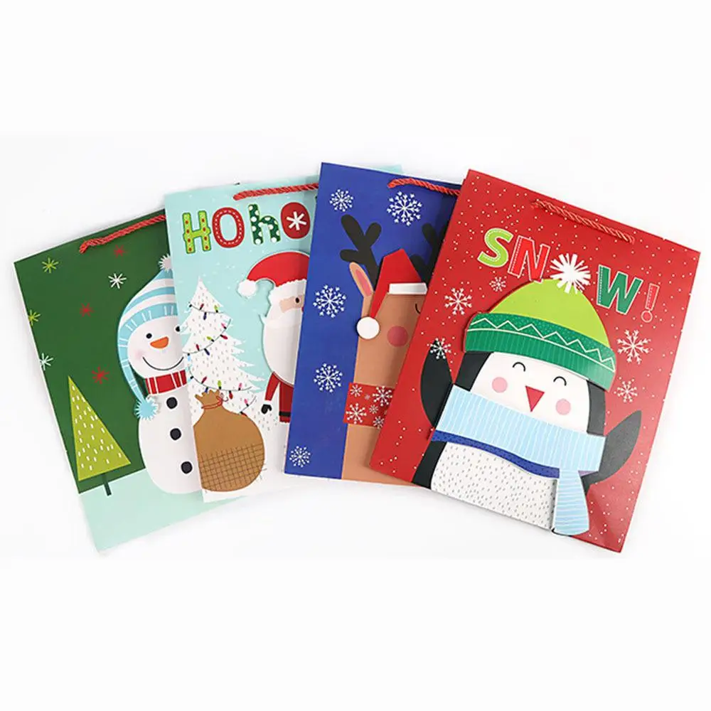 childrens gift bag xmas party box christmas portable paper bag