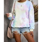 Custom Long Tie Dye Sweatshirt Pullover Women