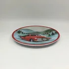 Custom 8.5 inch Round Christmas melamine charge dinner ware plate