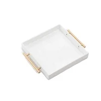 White Acrylic Tray with Metal Handles-30.5x30.5x5 cm 01.jpg