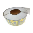 China Made Gold Embossed Foil Labels Silver Foil Sticker Custom Metal Logo