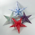 Beautiful Lucky Paper Christmas 3D Hanging Paper Star For Indoor Decoration