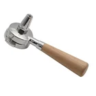 Custom ebay 58mm Naked Bottomless Commercial Stainless Steel Wood Coffee Espresso Portafilter Machine With Wood Handle