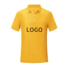Custom Summer Men Embroidery Polo T Shirt 100% Cotton Polo Shirt Wholesale Golf Polo T Shirt with Yellow t-shirt