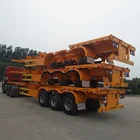 High Quality Stainless Steel frame 3 Axle Cargo Trailer Skeleton Semi Trailer