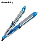 Straight Hair Flat Iron Curls with Straightener Gold-plated 2 in 1 Hair Straighteners and Straightening Curling Hair Curler
