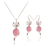 /product-detail/pink-stone-korea-fox-wedding-necklace-and-earring-sets-gold-jewellery-set-60564921830.html