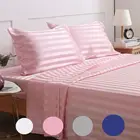 100% Polyester Silky Cool Satin Bedding Bed Sheet Set