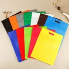 Customized Eco Friendly Promotional Shopping environmental D cut Handle D Cut Non-Woven Fabric Shopping Bag With Logs
