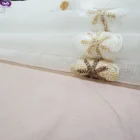 Wholesale Modern Elegant 100% Polyester Voile Granada Chain Yarn Embroidery Curtain Fabric