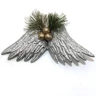 2020 New Product Glitter Wings Hanging Ornament for Christmas Decorations