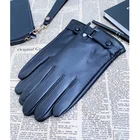 Cheap sensitive man genuine leather driver motorcycle gloves